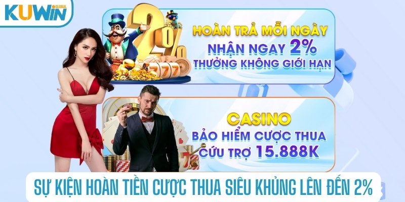 Sự kiện hoàn tiền cược thua siêu khủng lên đến 30%